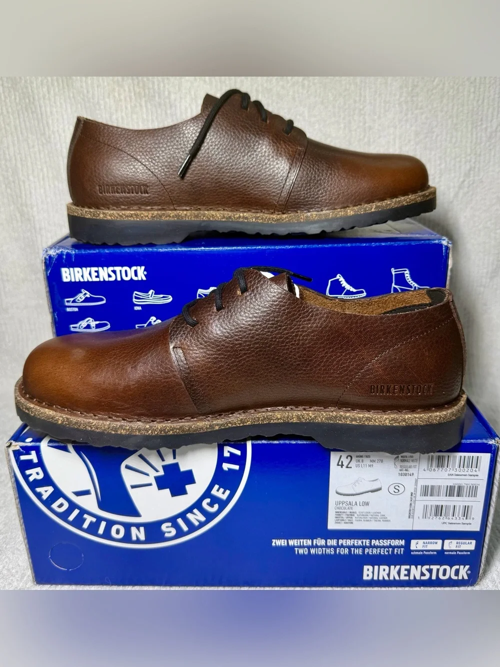 NEW Birkenstock Uppsala Low Chocolate Leather Men’s 9 / EU 42 – With Box